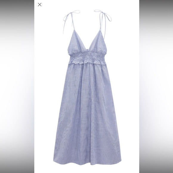 STRIPED MIDI DRESS - Picture 1 of 5